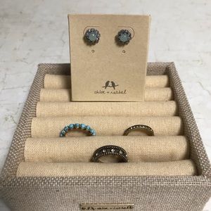 Chloe and Isabel earrings and rings